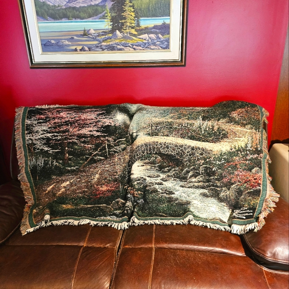 Thomas Kincade 100%Cotton Lap Blanket